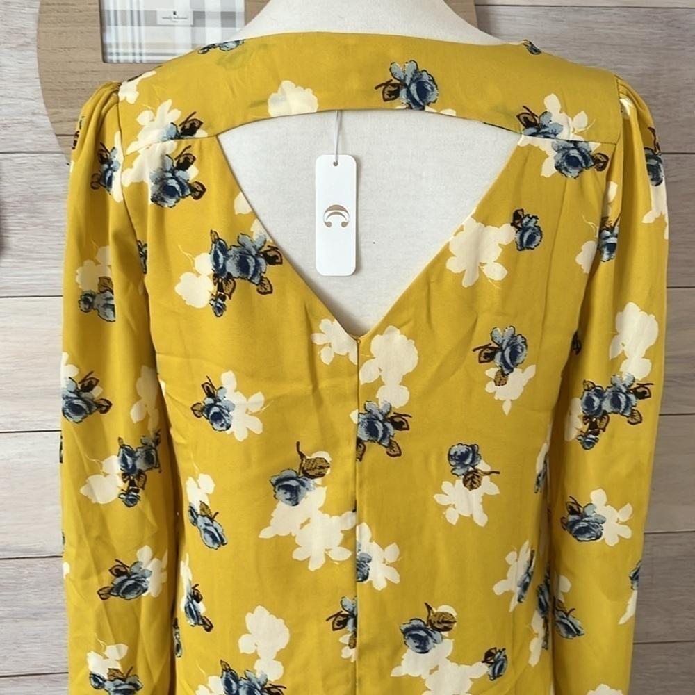 Krazy Kat Yellow Flower Dress S - Picture 4 of 5